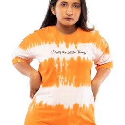 LAPPEN FASHION Women Tie and Dye Dyed Pockets T-shirt-picture-5