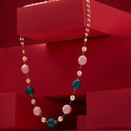 AMI Gold-Plated Artificial Beaded Necklace-10