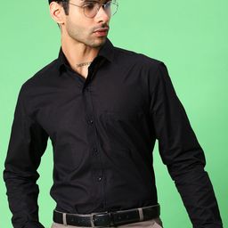 V-Mart Spread Collar Cotton Formal Shirt-image-97