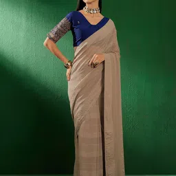 Maroosh Striped Embrodered Saree-picture-52