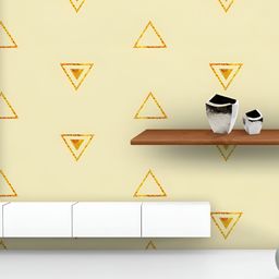 ArtzFolio Printed UV-Resistant Anti-Bacterial Golden TrianglesPeel & Stick Wallpaper-image-41