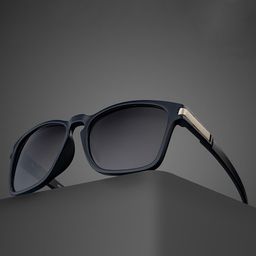 AFERELLE Unisex Black Lens & Blue Square Sunglasses with-51