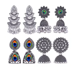 DIVASTRI Women Silver Earrings-image-84