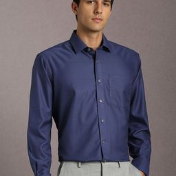 Luxure by Louis Philippe Abstract Printed Spread Collar Formal Pure Cotton Shirt-picture-42