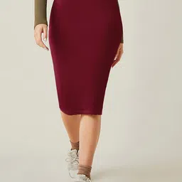 Stylecast X Slyck A-Line Knee-Length Skirt-image-31