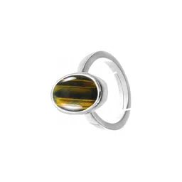 GenZcomplex Silver-Plated Chopra Stone Studded Finger Ring-image-34