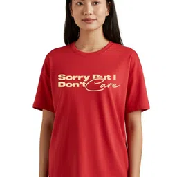 PULP Unisex Sorry But I Dont Care Typography Printed Round Neck Pure Cotton T-Shirt-58