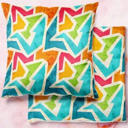 ArtzFolio Multicoloured Set of 2 Velvet Square Cushion Covers-image-91