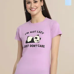Mast & Harbour Women Typography 2 Printed Applique T-shirt-image-91