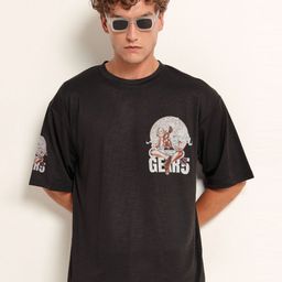 THE BEETEL HOUSE Men Printed Drop-Shoulder Sleeves Applique T-shirt-picture-27
