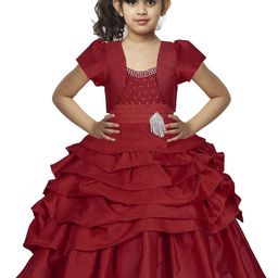 Wow Princess Satin A-Line Maxi Dress-image-81