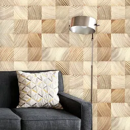 ArtzFolio Printed UV-Resistant Anti-Bacterial Grainy Lumber Blocks Peel & Stick Wallpaper-image-77
