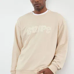 Trendyol Men Typography Printed Sweatshirt-image-5