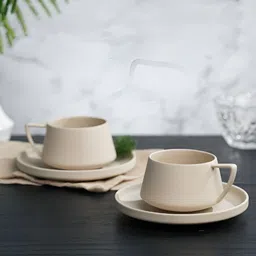 Vola Global LLP Brown Porcelain Core Set of Cups and Mugs-24