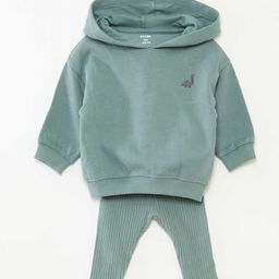 KIABI Girls Hooded Pure Cotton Sweatshirt With Leggings-picture-6