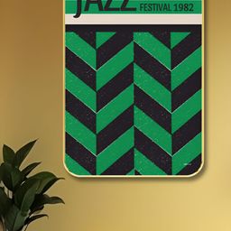 SAF Green & Black Jazz Festival Printed Wooden Wall Art-image-45