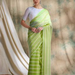 Maroosh Striped Zari Banarasi Saree-image-48