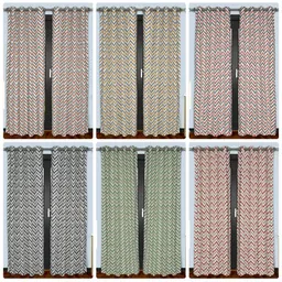 Dekor World Multicoloured Set of 2 Window Curtain image 2
