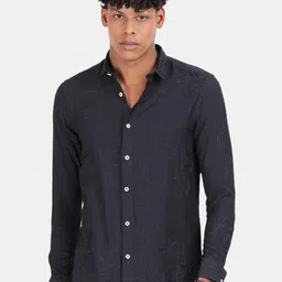 Blu MNKY Men Smart Slim Fit Printed Casual Shirt-image-33