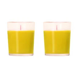PEEPALCOMM Yellow 2 Pieces Pillar Candle-23