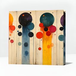 OLIVE TREE Beige & Yellow Abstract Canvas Wall Art-0