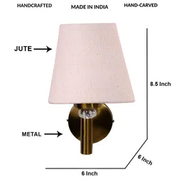 Devansh White Glossy Jute Wall Lamp With Shade-picture-19