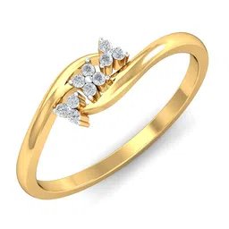 KUBERBOX Delicate Floral 18KT Diamond-Studded Ring- 1.98 gm-image-51