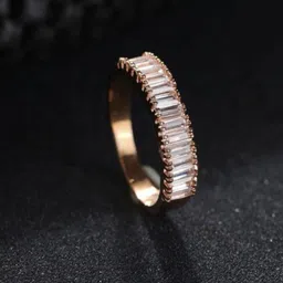 V FASHION JEWELLERY Women 9311 Copper-Plated Cubic Zirconia-Studded Finger Ring-21