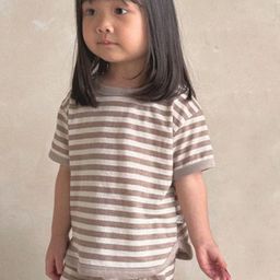 LULU & SKY Girls Striped T-shirt with Shorts-picture-13