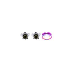Dynamic Retail Global Set of 3 Rings for Men & Women, Black-Multicolor Alloy Ring ()-80