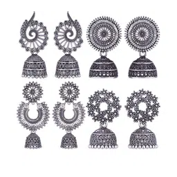 Sangria Silver-Plated Alloy Earrings-64