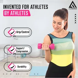 ADRENEX Set Of 2 Hexagon Fixed Weight Dumbbells - 5 kg Each image 4