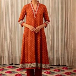 Anni Designer Ethnic Motifs Printed Panelled Anarkali Kurta with Trousers-picture-49