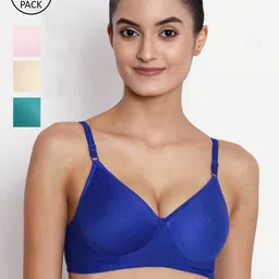 ABELINO Set Of 4 Blue & Pink Bra Lightly Padded-image-6