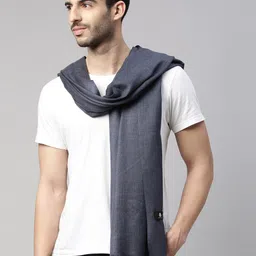 Pashmoda Men Blue Woolen Stole-picture-10