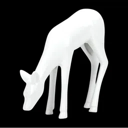 Hind Decor White Elegant Reindeer Showpiece-image-74