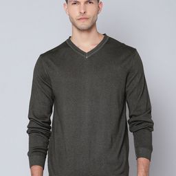 LINDBERGH Men Grey Solid Cotton Sweater Vest-image-27