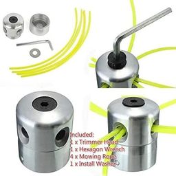 Generic SADAIV NIPUN SNE A0012 Aluminum Grass Trimmer Head with 4 Lines Brush Cutter Head Lawn Mower Accessories Cutting Line Head for Strimmer image 2