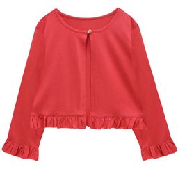 A T U N Girls Red Cardigan-image-36