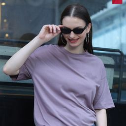 TITTLI Pack Of 2 Drop-Shoulder Sleeves Pure Cotton Longline Oversized T-shirt-image-84