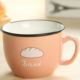 BonZeaL Pink & White Hand Painted Solid Ceramic Glossy Cups Set of Cups and Mugs-16