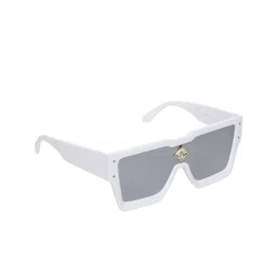 SCAGLIA Unisex Grey Lens & White Oversized Sunglasses with UV Protected Lens-5