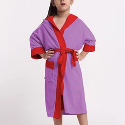 Creeva Solid Hooded Bath Robe-64