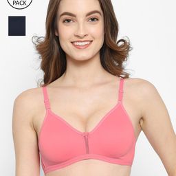 Floret Set-2 Rose & Black T-shirt Bra-picture-54