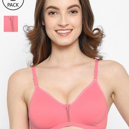 Floret Pack of 2 Pink T-shirt Bras-image-35