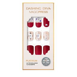 Dashing Diva MAGICPRESS Royal Red Nails-14