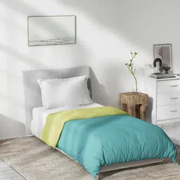DDecor Turquoise Blue & Fluorescent Green Mild Winter Cotton 150 GSM Single Bed Quilt-picture-9