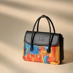ZOUK Abstract Printed Structured Handheld Bag image 2