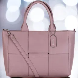 DressBerry Mauve Structured Handheld Bag-49