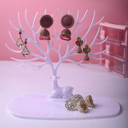 MARKET99 White Plastic Jewellery Deer Horn Tree organiser-40